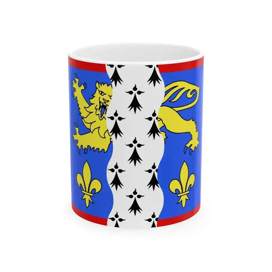 Drapeau fr departement Mayenne (France) White Coffee Mug 11oz - Go Mug Yourself