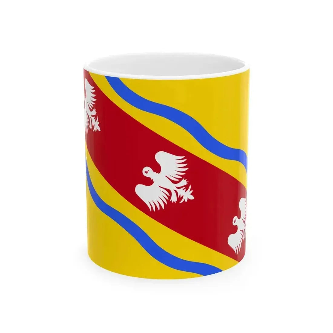 Drapeau fr departement Meurthe-et-Moselle (France) White Coffee Mug 11oz - Go Mug Yourself