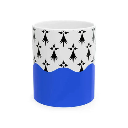 Drapeau fr departement Morbihan (France) White Coffee Mug 11oz - Go Mug Yourself