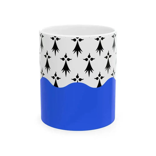 Drapeau fr departement Morbihan (France) White Coffee Mug 11oz - Go Mug Yourself