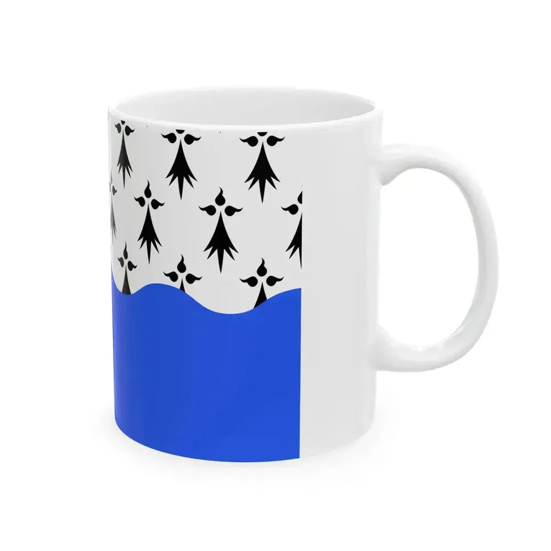 Drapeau fr departement Morbihan (France) White Coffee Mug - Go Mug Yourself
