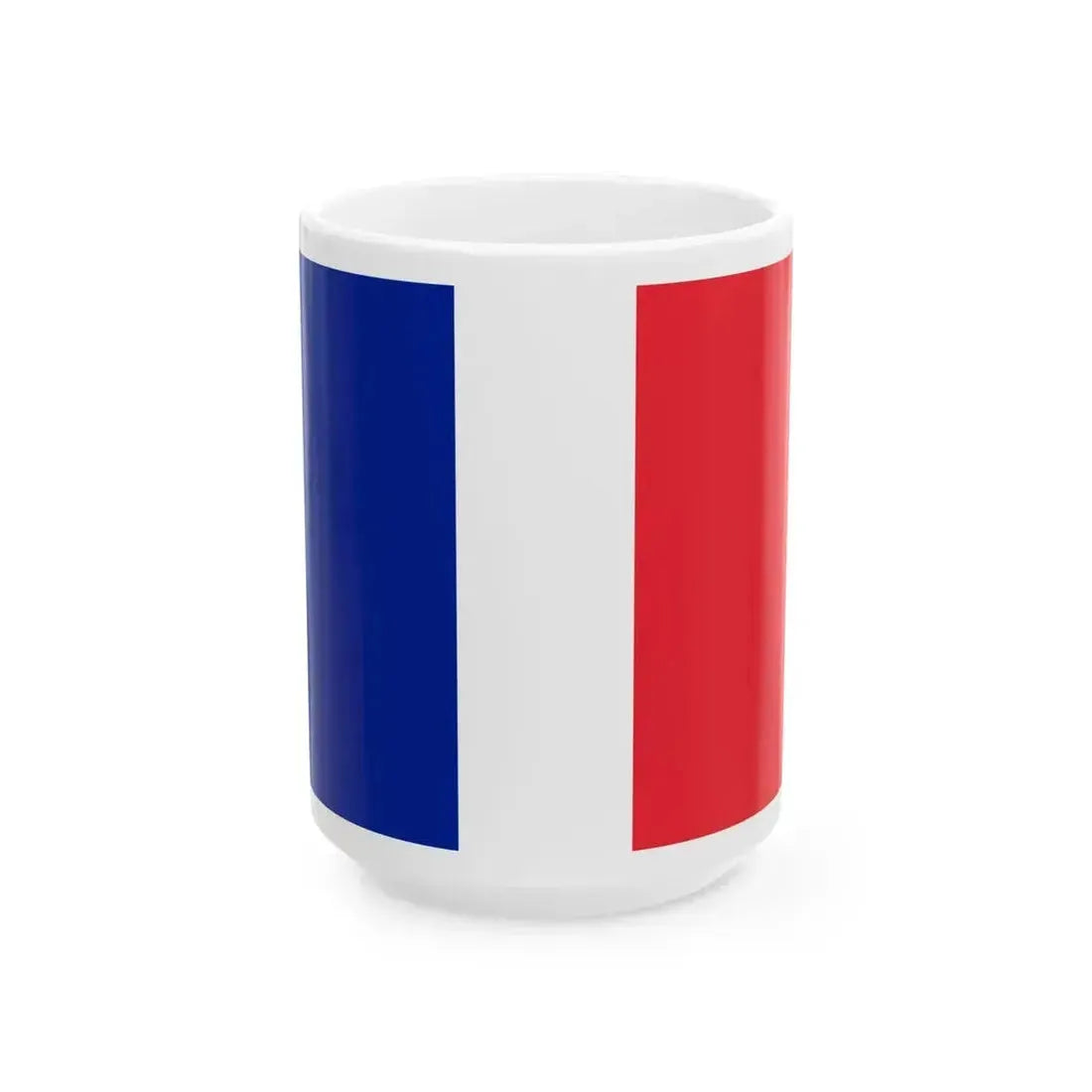 Drapeau France Television (France) White Coffee Mug 15oz - Go Mug Yourself