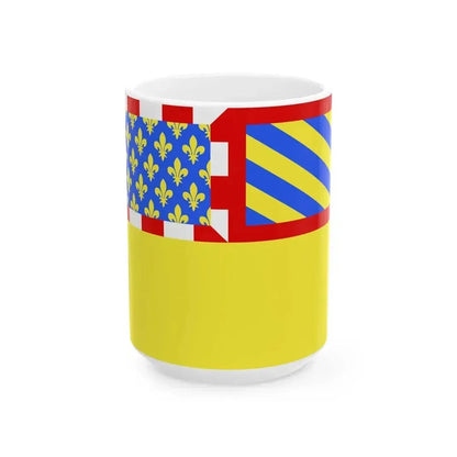 Drapeau non-officiel fr departement Cote-dOr (France) White Coffee Mug 15oz - Go Mug Yourself