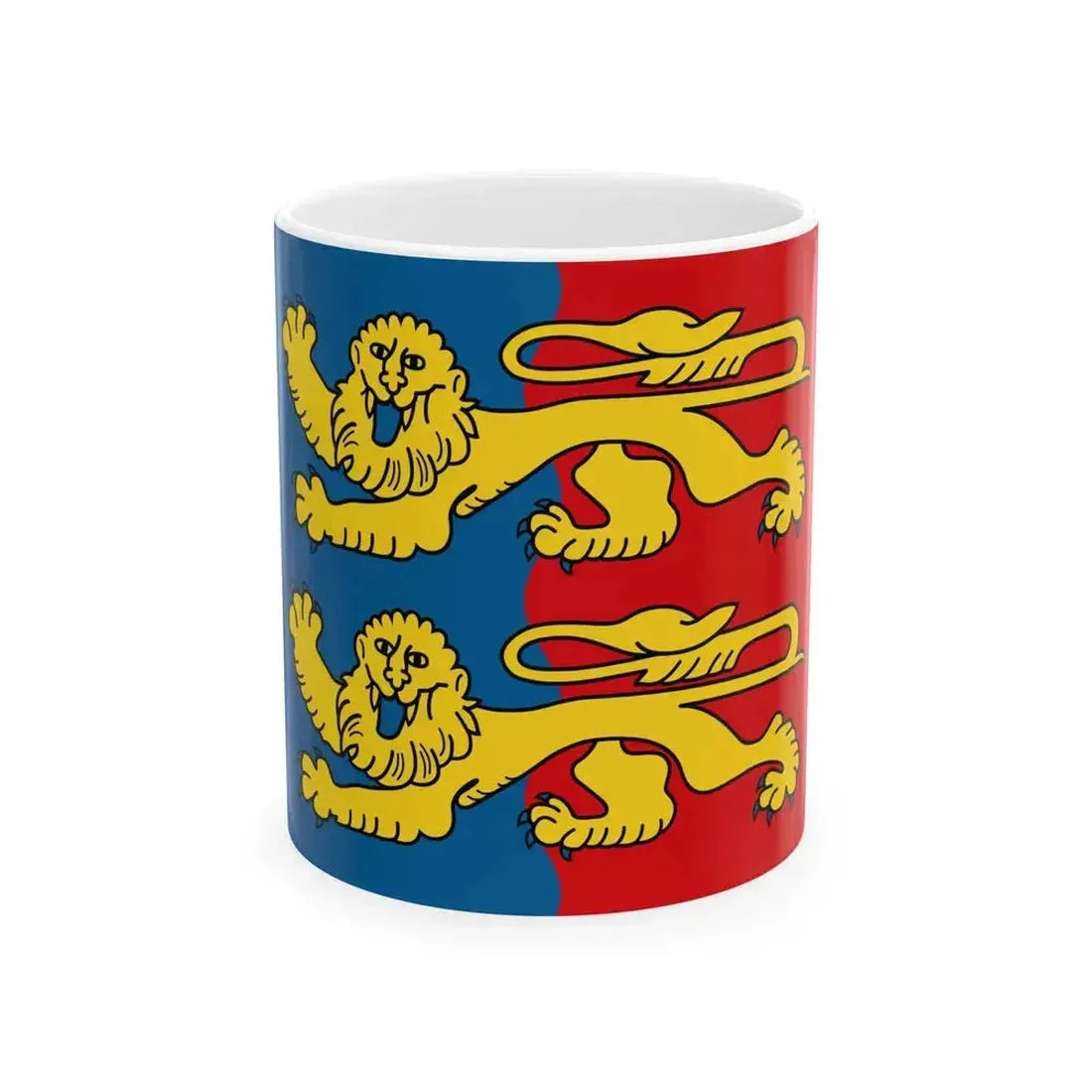 Drapeau non-officiel fr departement Manche (France) White Coffee Mug 11oz - Go Mug Yourself