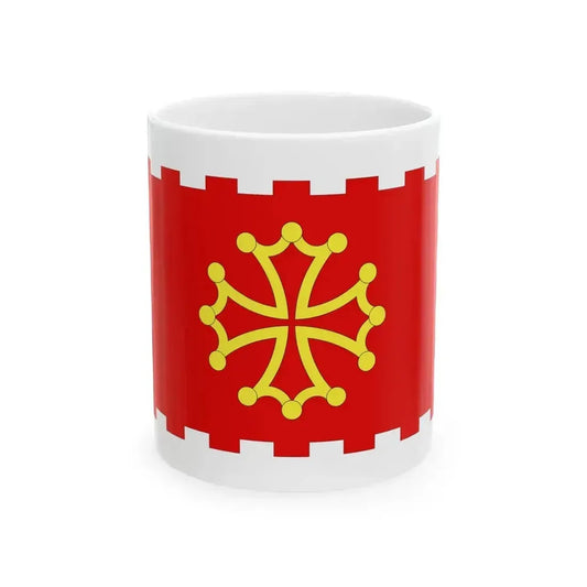 Drapeau non-offiicel fr departement Aude (France) White Coffee Mug 11oz - Go Mug Yourself