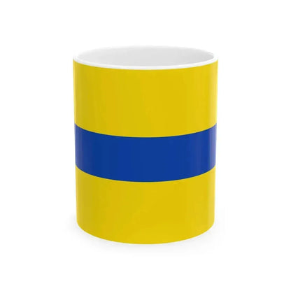 Drapeau Ottignies-LLN (Belgium) White Coffee Mug 11oz - Go Mug Yourself