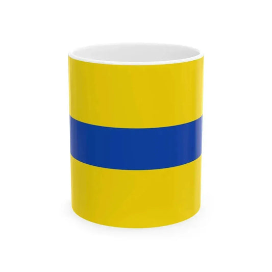 Drapeau Ottignies-LLN (Belgium) White Coffee Mug 11oz - Go Mug Yourself