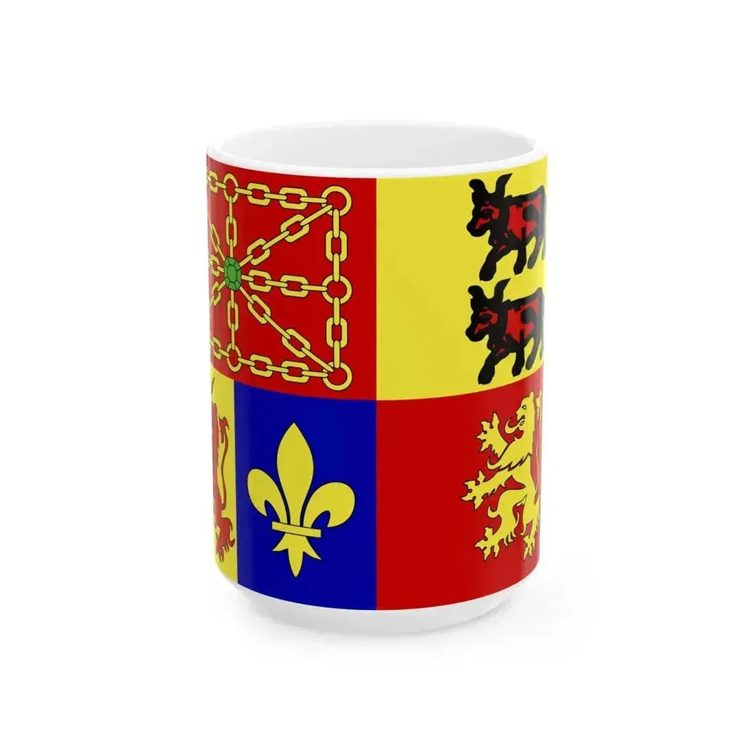 Drapeau propose pour les Pyrenees-atlantiques (France) White Coffee Mug 15oz - Go Mug Yourself