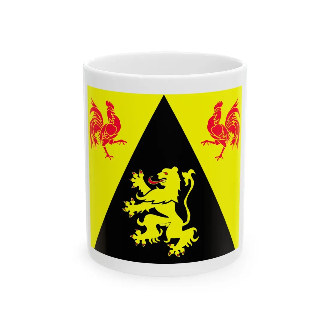 Drapeau Province BE Brabant Wallon (Belgium) White Coffee Mug 11oz - Go Mug Yourself