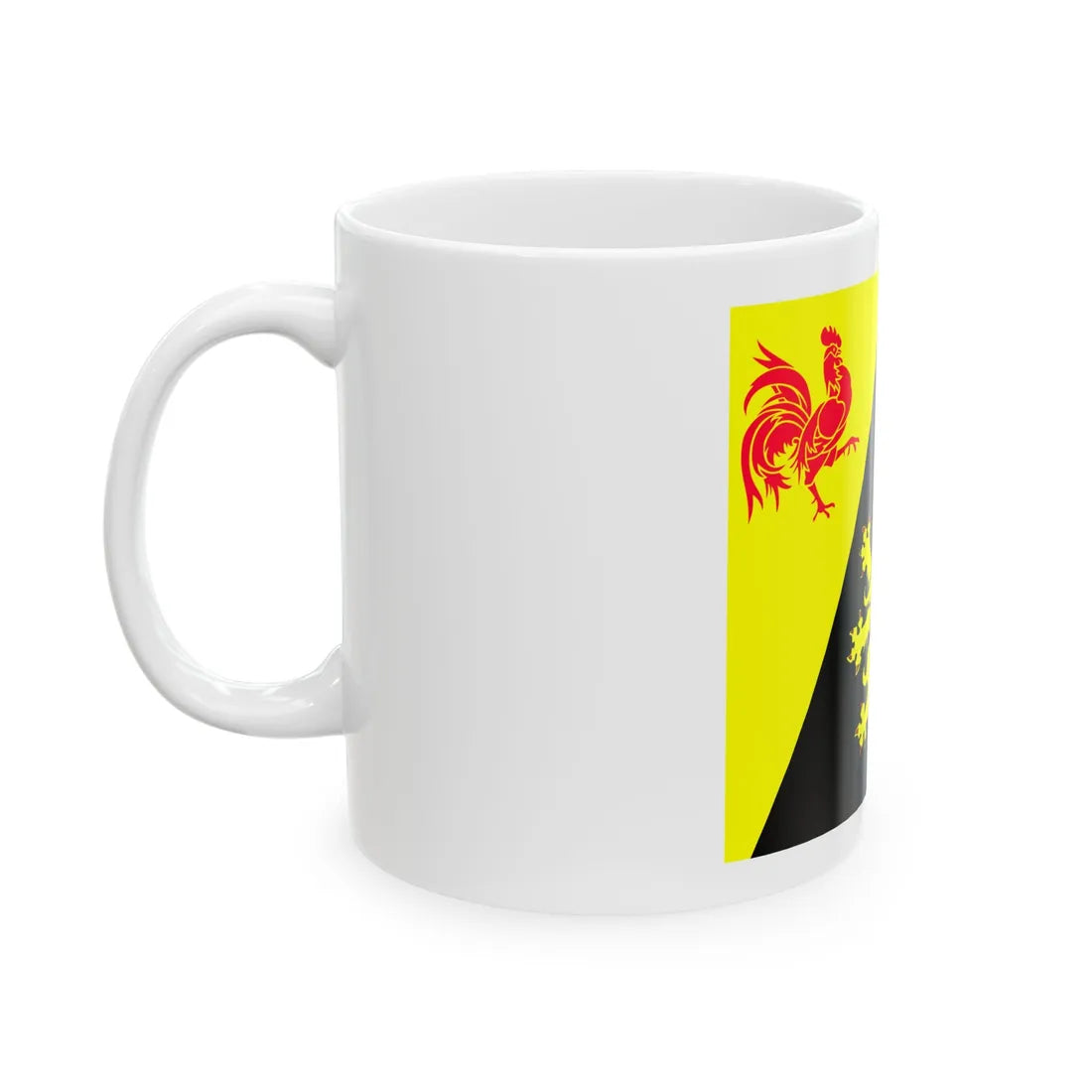 Drapeau Province BE Brabant Wallon (Belgium) White Coffee Mug - Go Mug Yourself