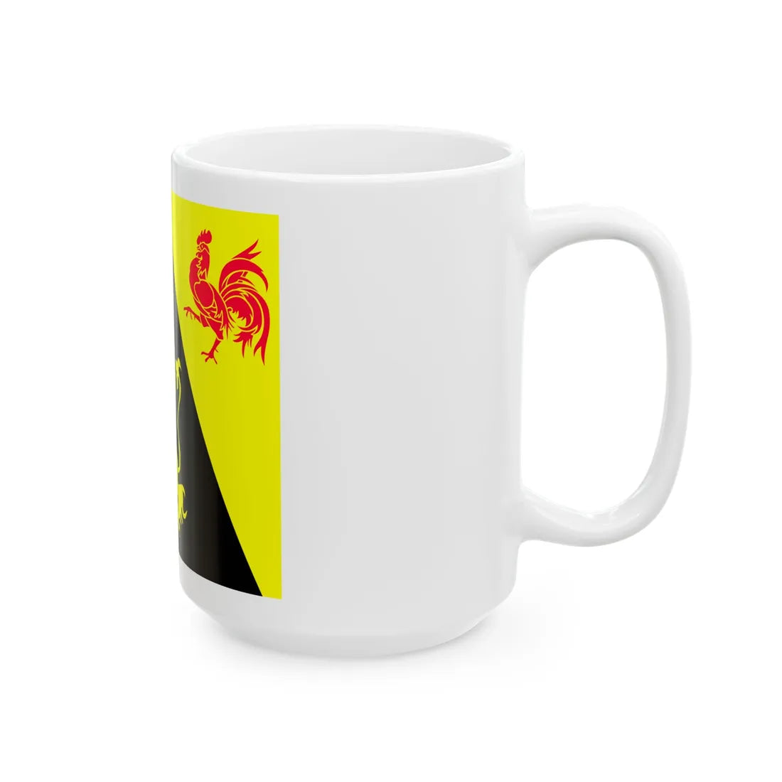 Drapeau Province BE Brabant Wallon (Belgium) White Coffee Mug - Go Mug Yourself