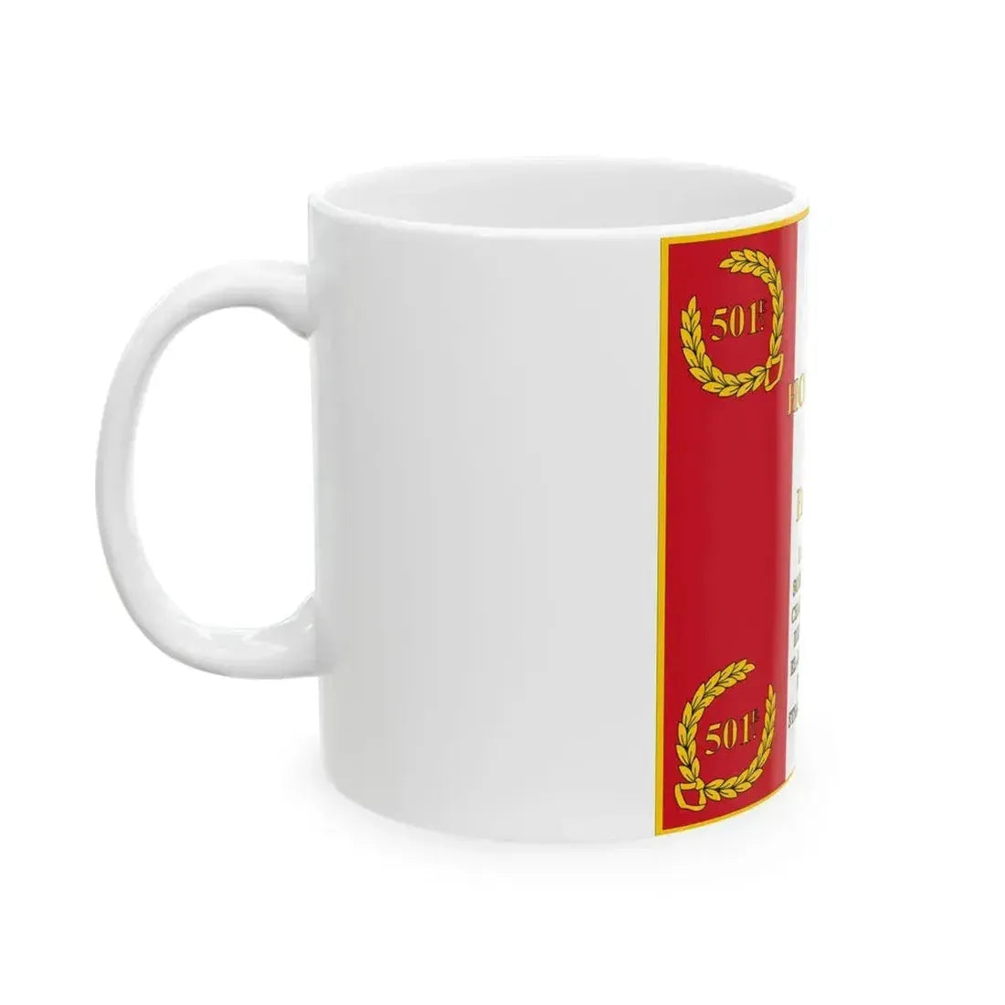 Drapeau Regimentaire du 501eme RCC - Revers (France) White Coffee Mug - Go Mug Yourself