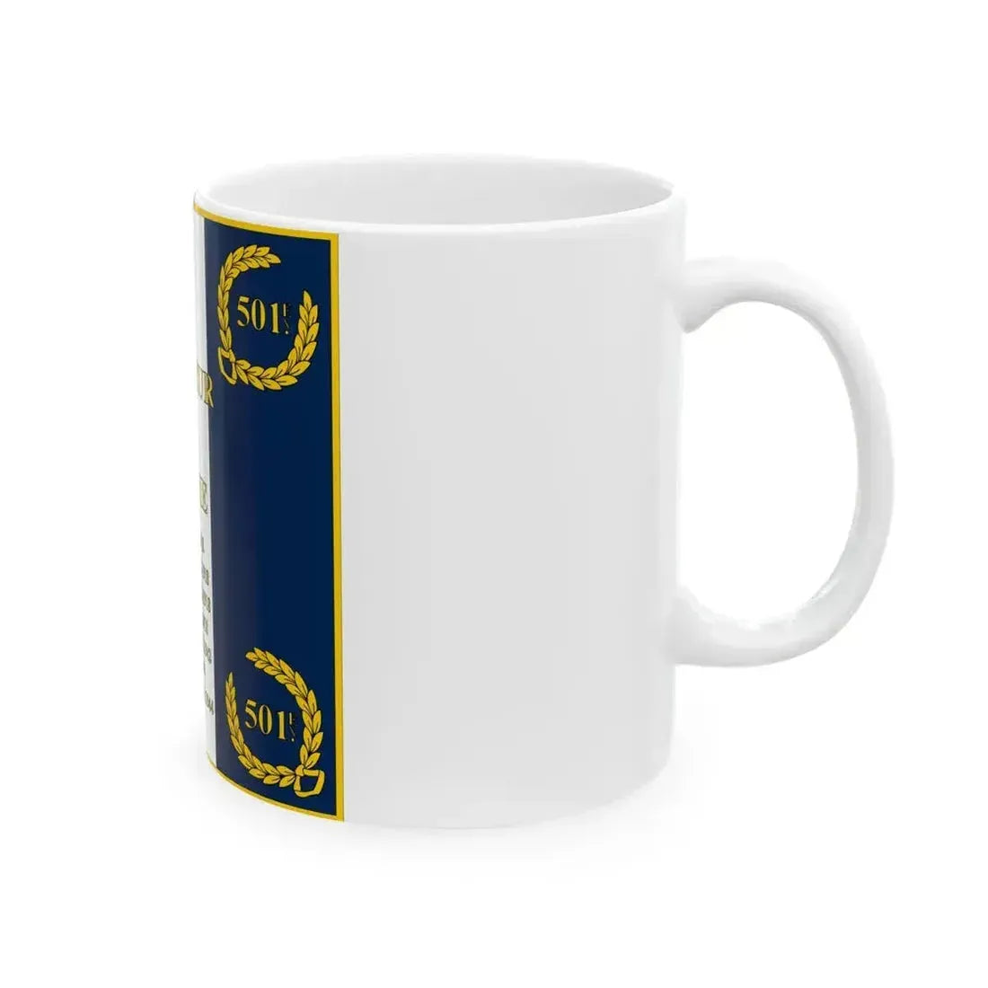 Drapeau Regimentaire du 501eme RCC - Revers (France) White Coffee Mug - Go Mug Yourself