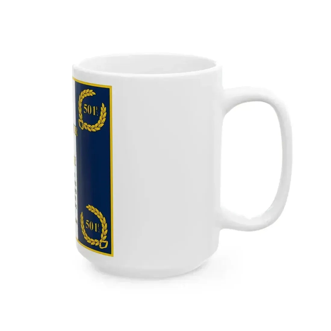 Drapeau Regimentaire du 501eme RCC - Revers (France) White Coffee Mug - Go Mug Yourself
