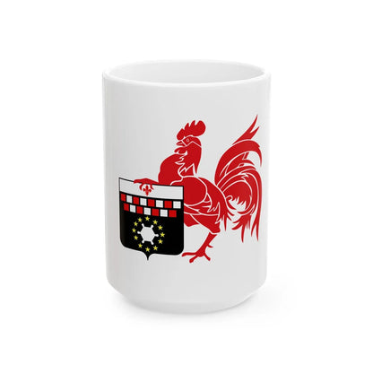Drapeau ville be Charleroi (Belgium) White Coffee Mug 15oz - Go Mug Yourself