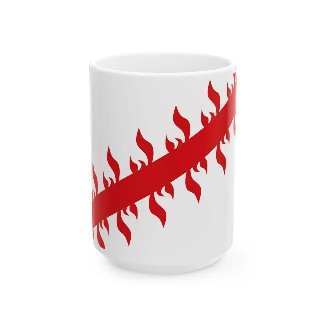 Drapeau ville be Mouscron (Belgium) White Coffee Mug 15oz - Go Mug Yourself