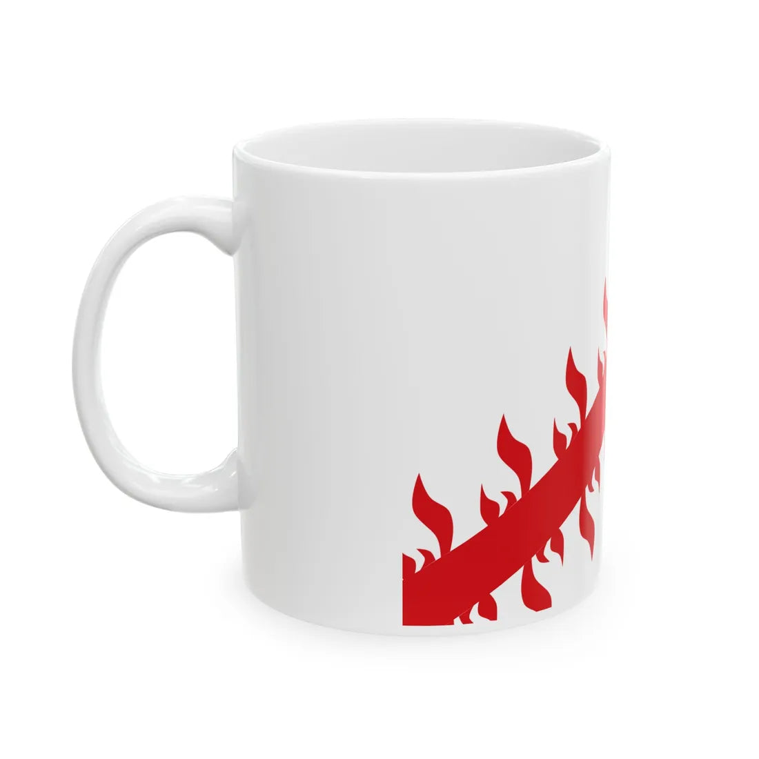 Drapeau ville be Mouscron (Belgium) White Coffee Mug - Go Mug Yourself