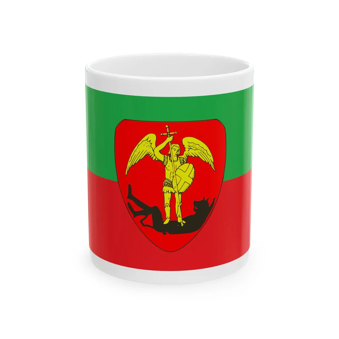 Drapeau ville de Bruxelles (Belgium) White Coffee Mug 11oz - Go Mug Yourself