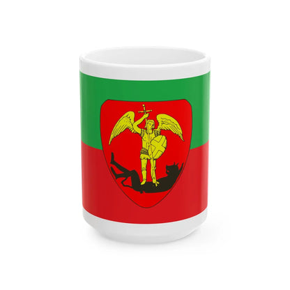 Drapeau ville de Bruxelles (Belgium) White Coffee Mug 15oz - Go Mug Yourself