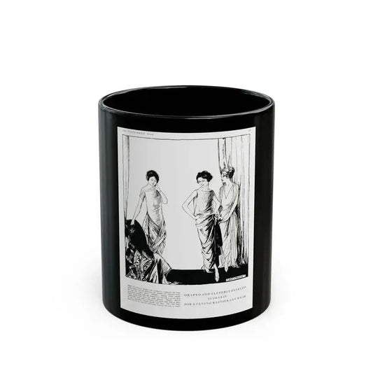 Draped and Cleverly Paneled ..., Harper's Bazaar, November 1921 - Black Coffee Mug 11oz - Go Mug Yourself