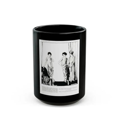 Draped and Cleverly Paneled ..., Harper's Bazaar, November 1921 - Black Coffee Mug 15oz - Go Mug Yourself