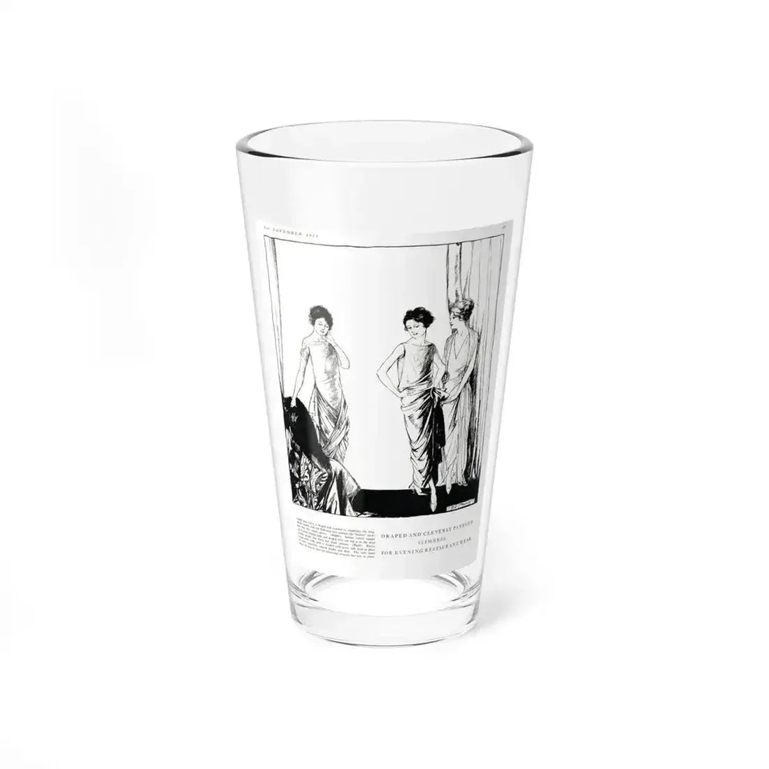 Draped and Cleverly Paneled ..., Harper's Bazaar, November 1921 - Pint Glass 16oz 16oz - Go Mug Yourself