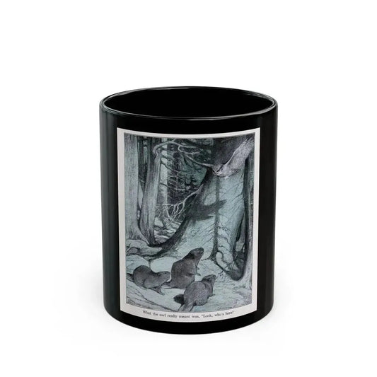 Drat that nosy, noisy owl - Black Coffee Mug 11oz - Go Mug Yourself