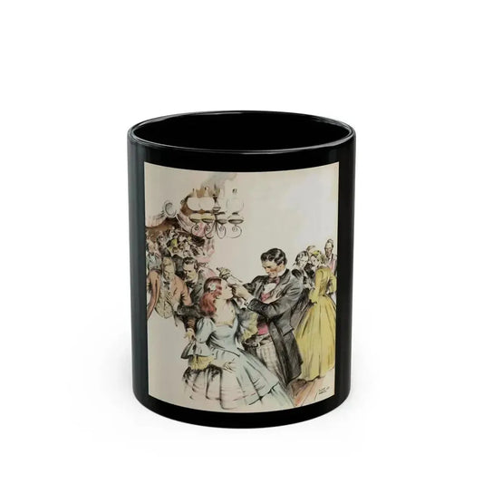 Draw, You Hell-Hound, American Weekly illustration, January 1, 1950 - Black Coffee Mug 11oz - Go Mug Yourself
