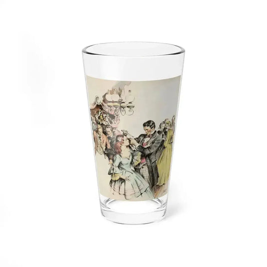 Draw, You Hell-Hound, American Weekly illustration, January 1, 1950 - Pint Glass 16oz 16oz - Go Mug Yourself