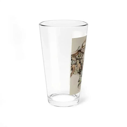Draw, You Hell-Hound, American Weekly illustration, January 1, 1950 - Pint Glass 16oz - Go Mug Yourself