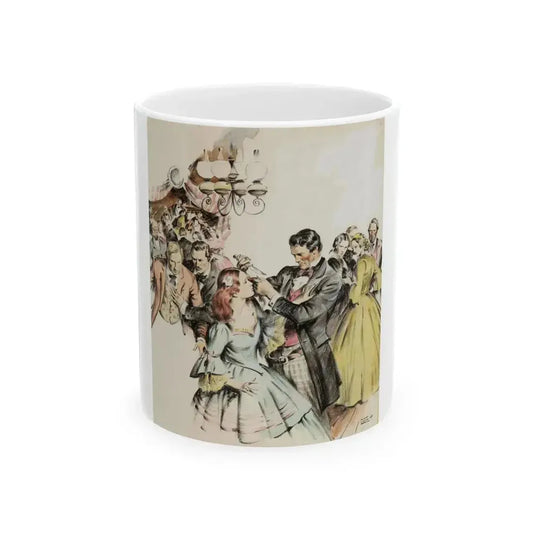 Draw, You Hell-Hound, American Weekly illustration, January 1, 1950 - White Coffee Mug 11oz - Go Mug Yourself