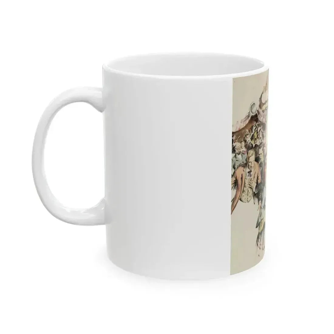 Draw, You Hell-Hound, American Weekly illustration, January 1, 1950 - White Coffee Mug - Go Mug Yourself