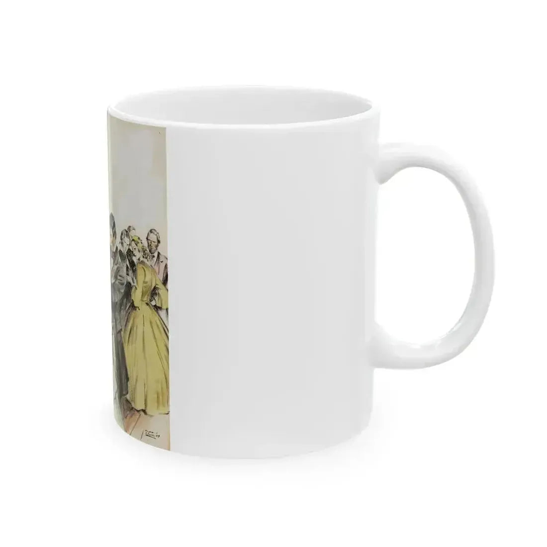 Draw, You Hell-Hound, American Weekly illustration, January 1, 1950 - White Coffee Mug - Go Mug Yourself