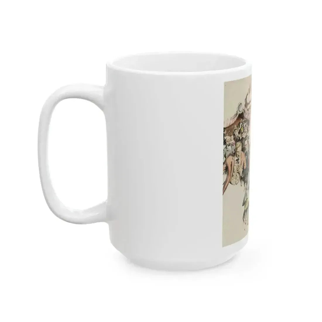 Draw, You Hell-Hound, American Weekly illustration, January 1, 1950 - White Coffee Mug - Go Mug Yourself