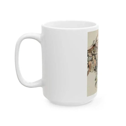 Draw, You Hell-Hound, American Weekly illustration, January 1, 1950 - White Coffee Mug - Go Mug Yourself