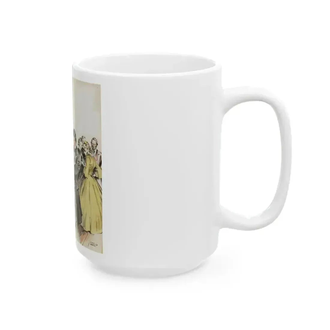 Draw, You Hell-Hound, American Weekly illustration, January 1, 1950 - White Coffee Mug - Go Mug Yourself