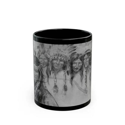 Drawing of Natives, 1906 - Black Coffee Mug 11oz - Go Mug Yourself