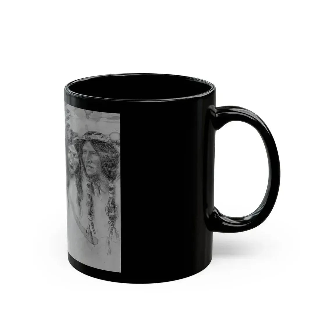 Drawing of Natives, 1906 - Black Coffee Mug - Go Mug Yourself