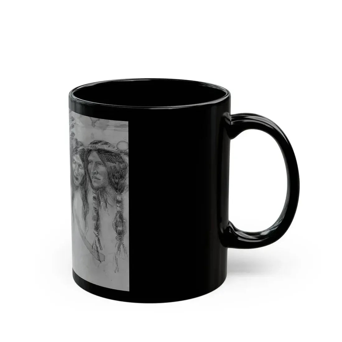 Drawing of Natives, 1906 - Black Coffee Mug - Go Mug Yourself