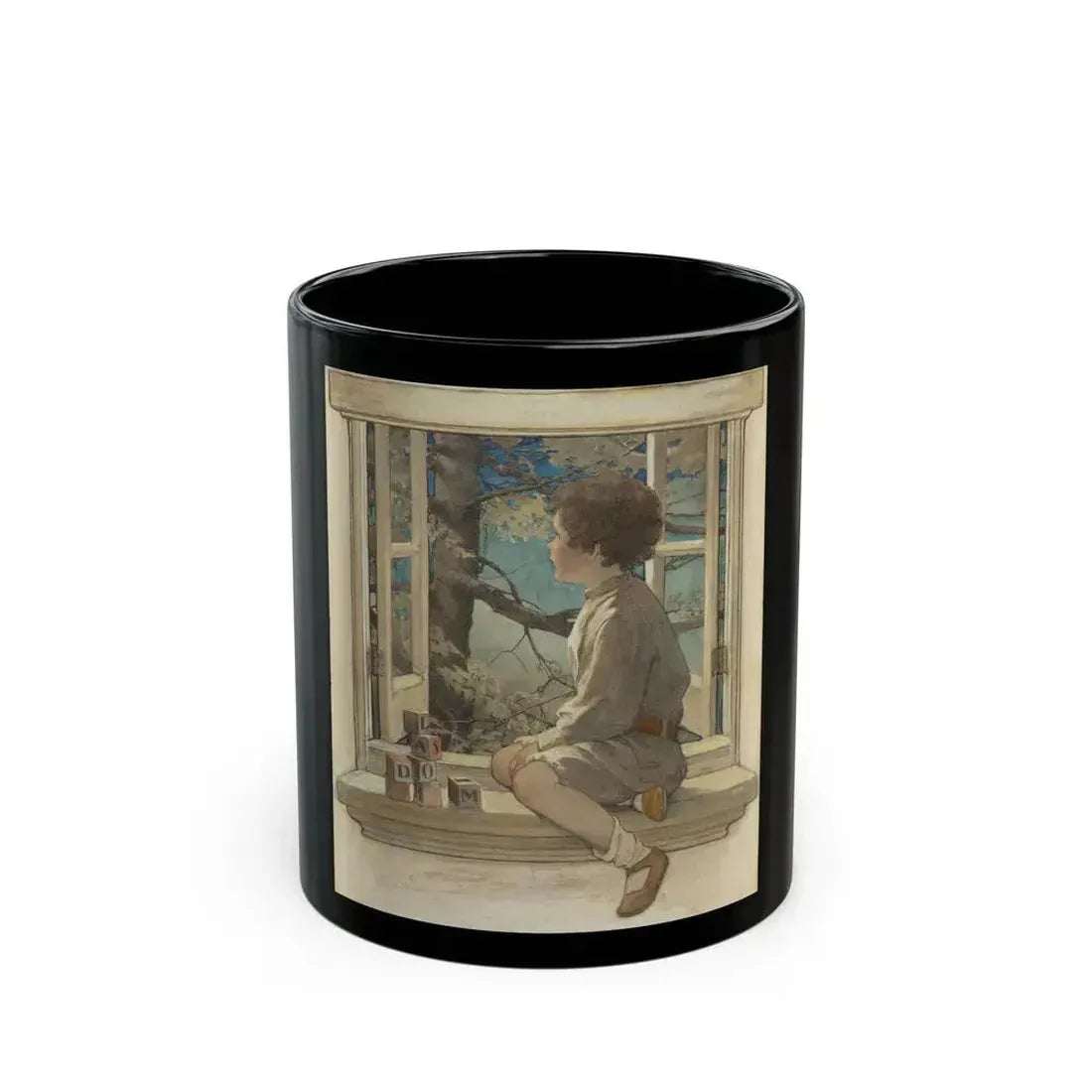 Dream Blocks, ca. 1908 - Black Coffee Mug 11oz - Go Mug Yourself