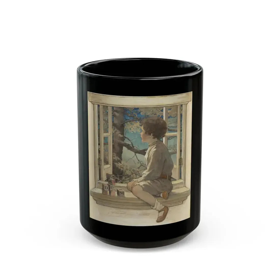 Dream Blocks, ca. 1908 - Black Coffee Mug 15oz - Go Mug Yourself