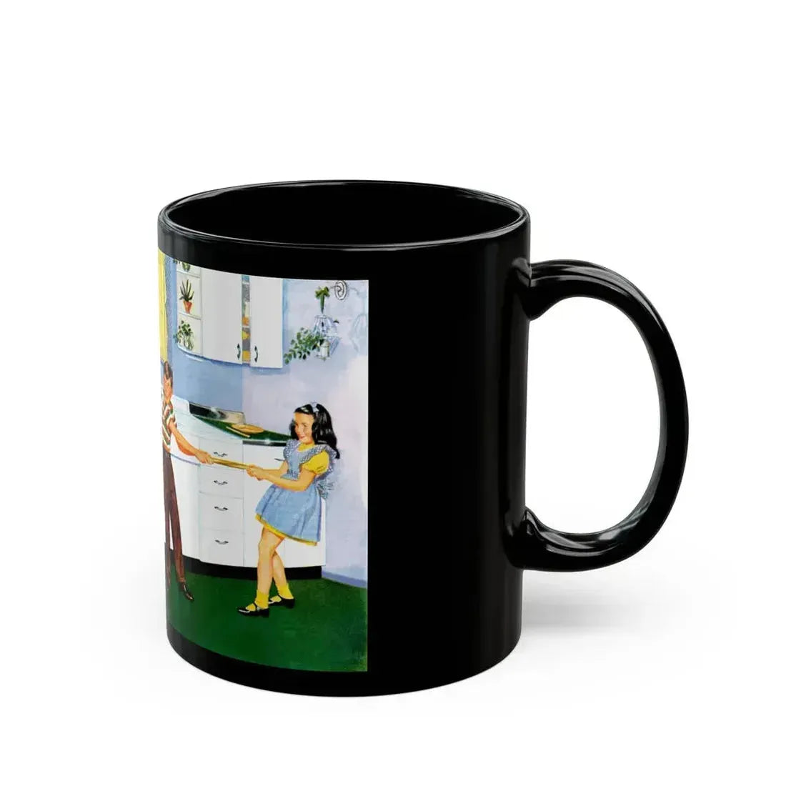 Dream Kitchen advertisement, 1947 - Black Coffee Mug - Go Mug Yourself