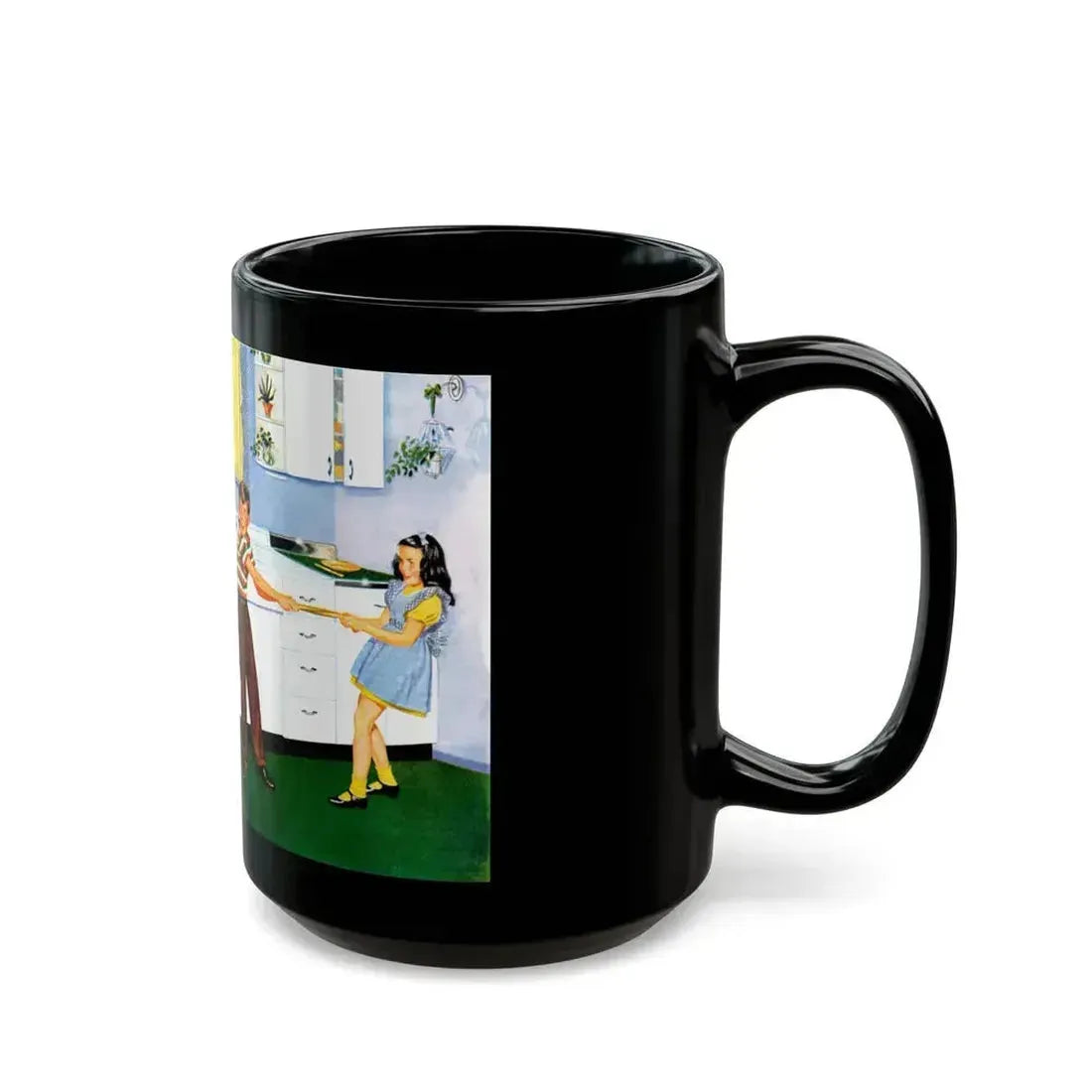 Dream Kitchen advertisement, 1947 - Black Coffee Mug - Go Mug Yourself