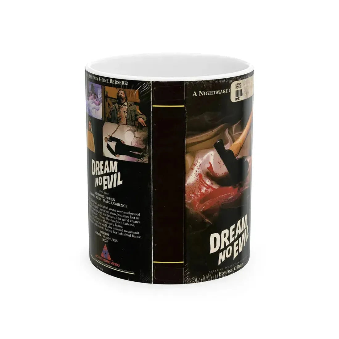 DREAM NO EVIL (VHS COVER) - White Coffee Mug 11oz - Go Mug Yourself
