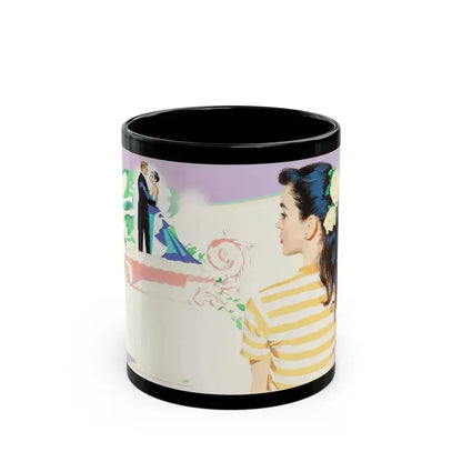 Dreaming, Magazine Illustration - Black Coffee Mug 11oz - Go Mug Yourself