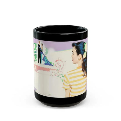 Dreaming, Magazine Illustration - Black Coffee Mug 15oz - Go Mug Yourself