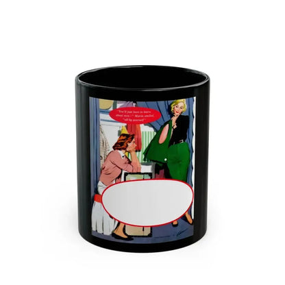 Dress For A Pretty Girl, Woman's Home Companion, August 1955 - Black Coffee Mug 11oz - Go Mug Yourself