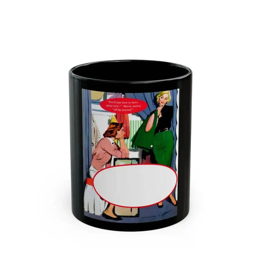Dress For A Pretty Girl, Woman's Home Companion, August 1955 - Black Coffee Mug 11oz - Go Mug Yourself