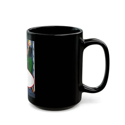 Dress For A Pretty Girl, Woman's Home Companion, August 1955 - Black Coffee Mug - Go Mug Yourself