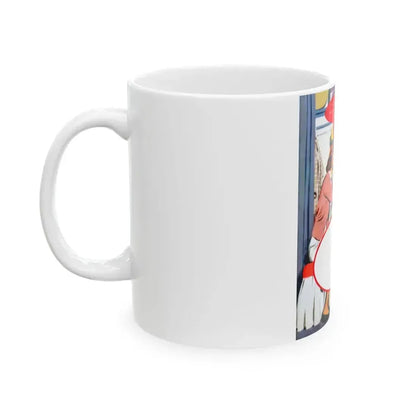 Dress For A Pretty Girl, Woman's Home Companion, August 1955 - White Coffee Mug - Go Mug Yourself